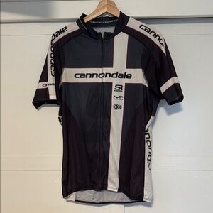 Cannondale Men's Black and White Cycling Jersey